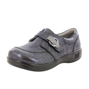 Alegria Women's Khloe Slip-on Leaded Black‎ Gray Leather Comfort Clogs 39